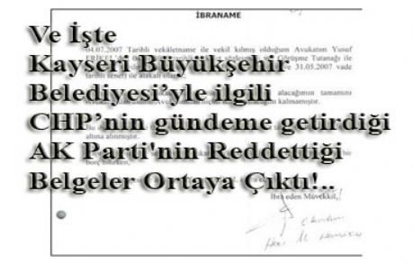 İşte Ak Parti'nin Reddettiği Belge!