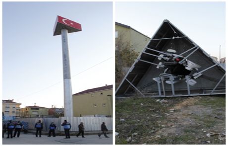 Kaçak Baz İstasyonuna Bayraklı Kamuflaj