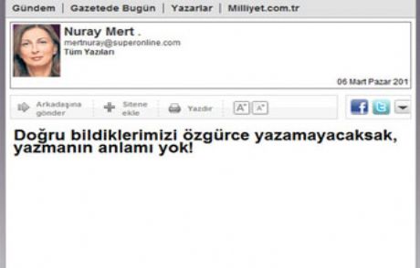 Nuray Mert Köşesini Boş Bıraktı Çünkü!