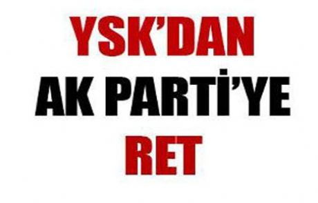 Ysk'dan Akp'ye Ret!