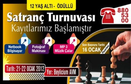 Ödüllü Satranç Turnuvası Başlıyor
