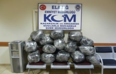 Elazığ'da 100 Kilogram Esrar Ele Geçirildi