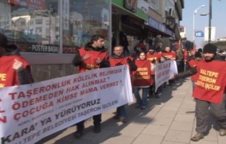 Maltepe Belediyesi İşçileri Ankara'ya Yürüyor