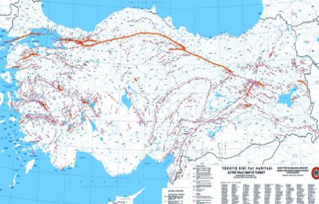 İşte Türkiye'nin 'diri Fay Haritası'