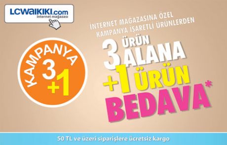 İnternet Mağazası'na Özel 3+1 Kampanyası