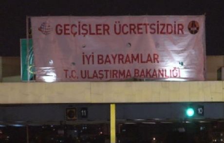 Otoyol Ve Köprülerden Ücretsiz Geçiş Başladı