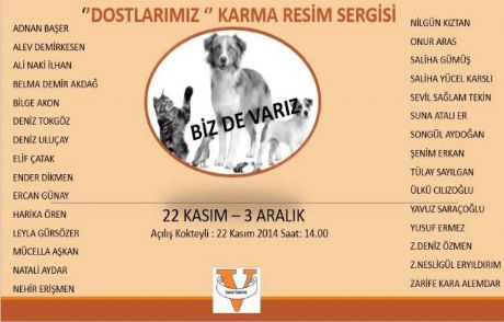 Hayvan Temalı 'dostlarımız' Karma Resim Sergisi