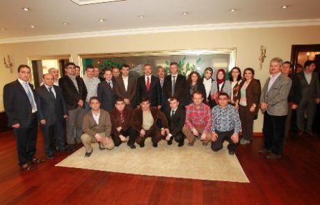 Köşker'e İlk Tebrik Personelden