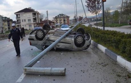 Alkollü Sürücü Kaza Yaptı: 4 Yaralı