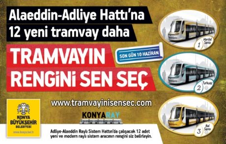 Yeni Tramvayların Rengini Halk Belirliyor