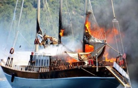 Bodrum'da Yat Alevler İçinde Kaldı