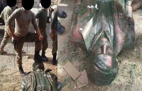 Pkk'lının Heykeline Basan Askere Soruşturma