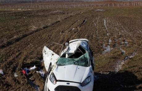 Tekirdağ'da Otomobil Takla Attı