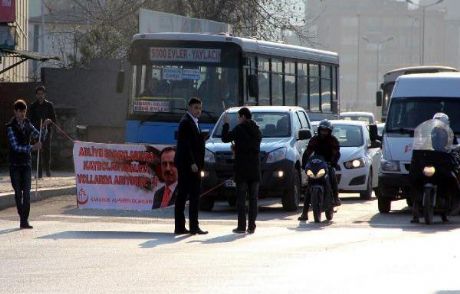 Karabük'te Muhsin Yazıcıoğlu Eylemi