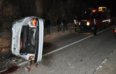 Besni'de Otomobil Devrildi