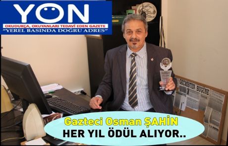 Gazeteci Osman Şahin'e Bir Ödül Daha