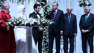 Cumhurbaşkanı Erdoğan Nikah Şahitliği Yaptı