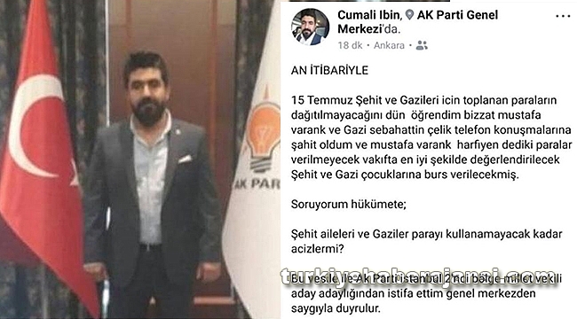 15 Temmuz Gazisi, Adaylığını Geri Çekti!