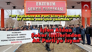 İşten Atılan Şeker İşçilerinden AK Parti'ye İsyan