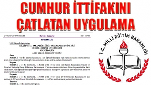 Milli Eğitimde Cumhur İttifakını Çatlatan Uygulama