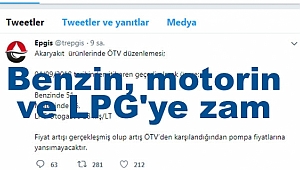 Benzin, motorin ve LPG'ye zam