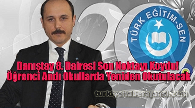 Öğrenci Andı Okullarda Yeniden Okutulacak