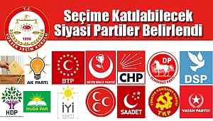 Seçime Katılabilecek Siyasi Partiler Belirlendi
