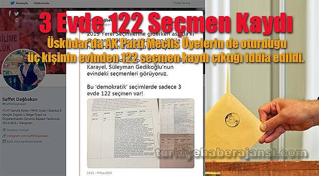 Üsküdar'da 'Sahte Seçmen Kaydı' İddiası! 3 Evde 122 Seçmen!