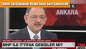 'Tehdit Gördüğümüz Riskli Aday Geri Çekilecek'