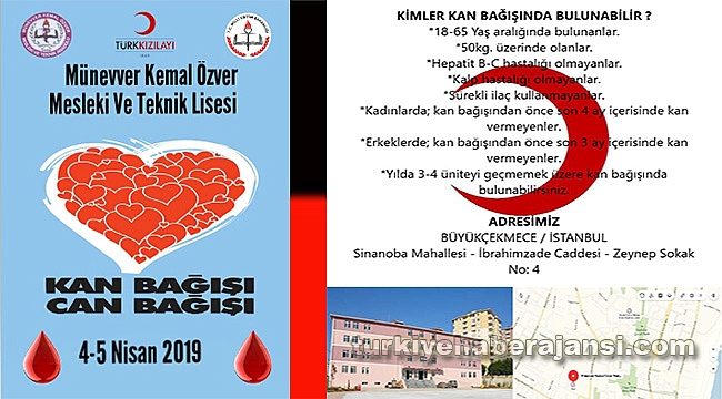 Liselilerden ‘Kan Bağışı Can Bağışı’