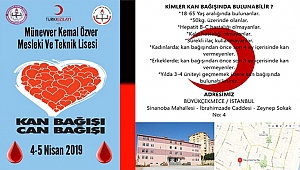 Liselilerden ‘Kan Bağışı Can Bağışı’
