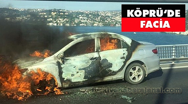 Köprüde Facia! Aracını Ateşe verdi, Köprüden Atladı...