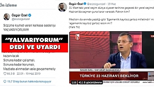 CHP'li Özel 'Yalvarıyorum' Diyerek Seslendi