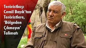 Cemil Bayık'tan Teröristlere 'Bölgeden Çıkmayın' Talimatı
