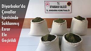 Diyarbakır'da Çuvallar İçerisinde Saklanmış Esrar Ele Geçirildi