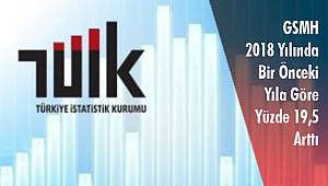 GSMH 2018 Yılında Bir Önceki Yıla Göre Yüzde 19,5 Arttı