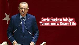 Cumhurbaşkanı Erdoğan: Yatırımlarınıza Devam Edin
