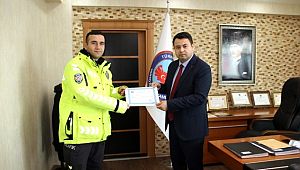 Kaymakam Avcı'dan başarılı personele belge