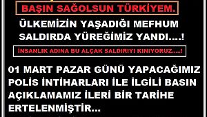 Polis İntiharları Basın Açıklaması ERTELENDİ 