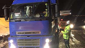 Şehirlerarası yük taşımacılığı yapan araçlar denetlendi 