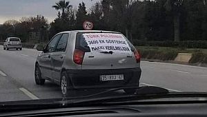 Polislere 3600 ek gösterge verilmesi için otosuna AFİŞ astı 