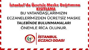 İstanbul'da Ücretsiz maske dağıtımına KISITLAMA 