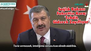Sağlık Bakanı Fahrettin Koca; 'Tehdit, Giderek Zayıflıyor' 