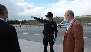 Eskişehir Valisi kontrol noktasını denetledi 