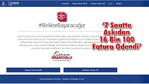 '7 Saatte Askıdan 16 Bin 100 Fatura Ödendi'