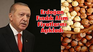 Erdoğan Fındık Alım Fiyatlarını Açıkladı