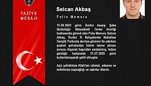 Şehit polis için TAZİYE MESAJI 