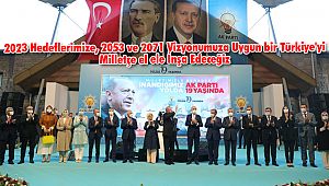 2023 Hedeflerimize, 2053 ve 2071 Vizyonumuza Uygun bir Türkiye'yi Milletçe el ele İnşa Edeceğiz