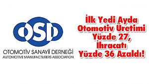 İlk Yedi Ayda Otomotiv Üretimi Yüzde 27, İhracatı Yüzde 36 Azaldı!