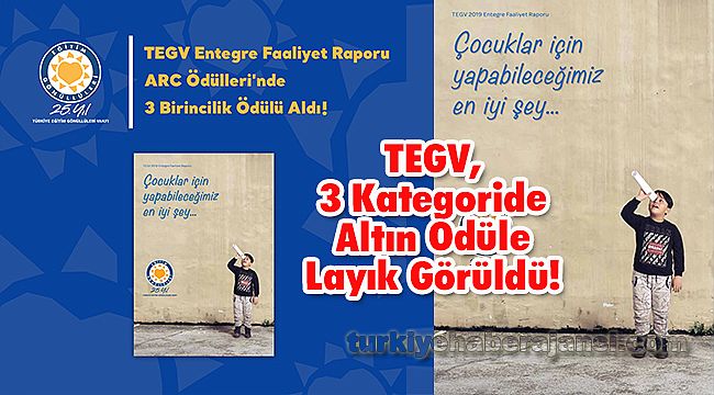 TEGV, 3 Kategoride Altın Ödüle Layık Görüldü!